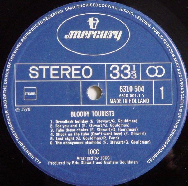 10CC, 1978, Bloody Tourists.  