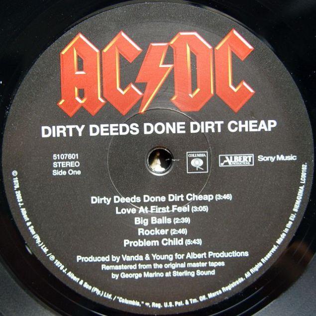 Dirty Deeds Done Dirt Cheap, EU