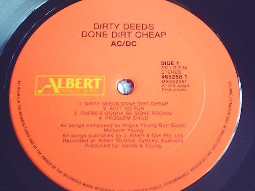 Dirty Deeds Done Dirt Cheap,  