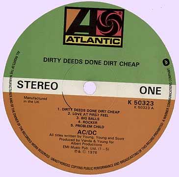 Dirty Deeds Done Dirt Cheap, 1976, England