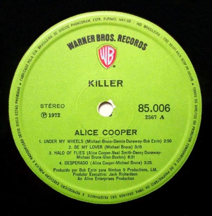 Alice Cooper, Killer, WB, Brasil