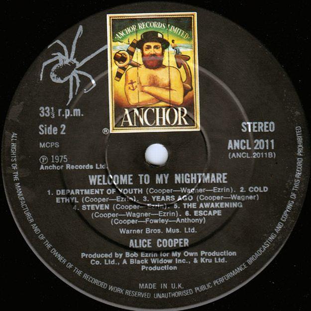 Alice Cooper, Welcome To My Nightmare, 1975,    Anchor Records