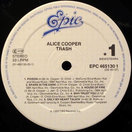 Alice Cooper, Trash, , 1989 .