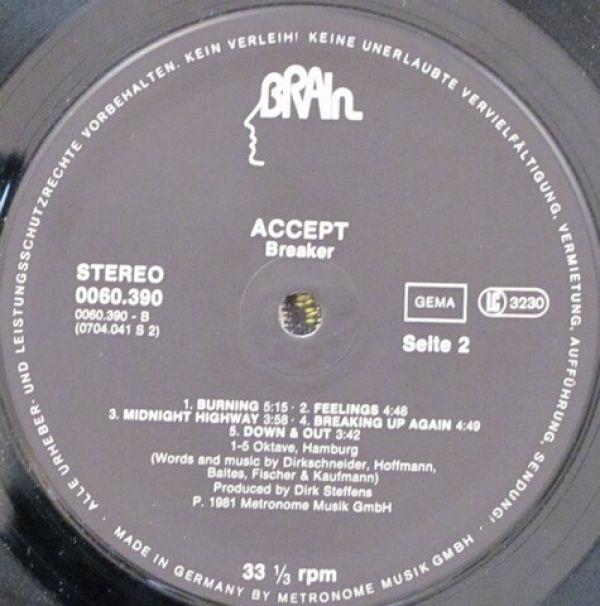 Accept, Breaker, 1981,  