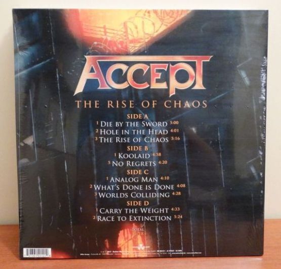 Accept, The Rise of Chaos, 2017, vinyl LP