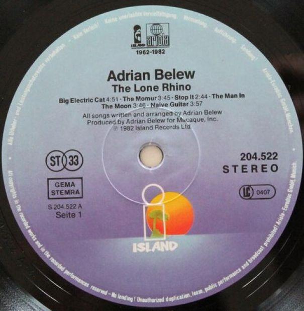 Adrian Belew, Lone Rhino,  , 1982