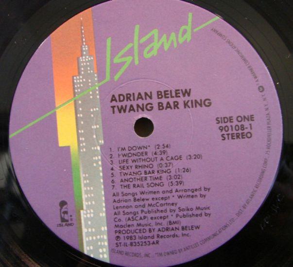 Adrian Belew, Twang Bar King,  , 1983 .