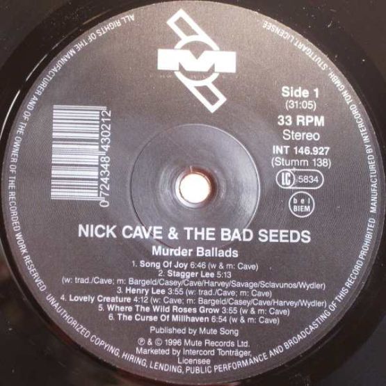 Nick Cave, Murder Ballads, 1996, Germany