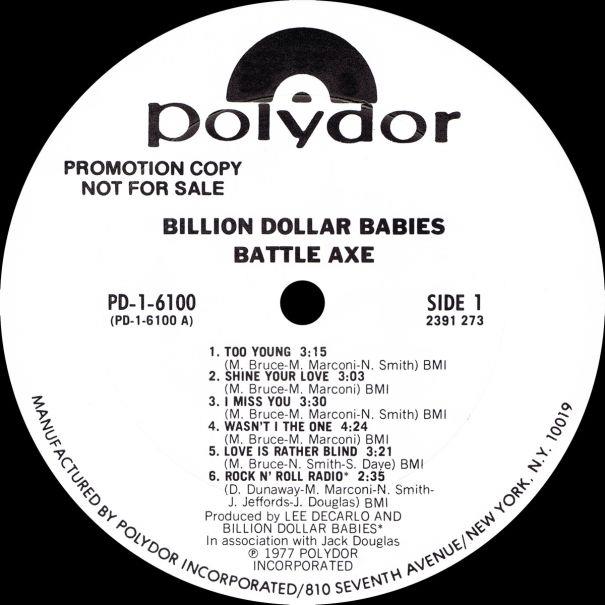 Billion Dollar Babies, 1977, USA