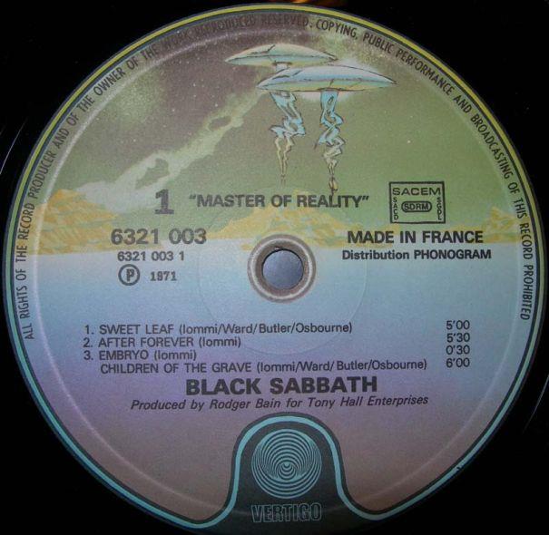 Black Sabbath, Master Of Reality, 1971 . France