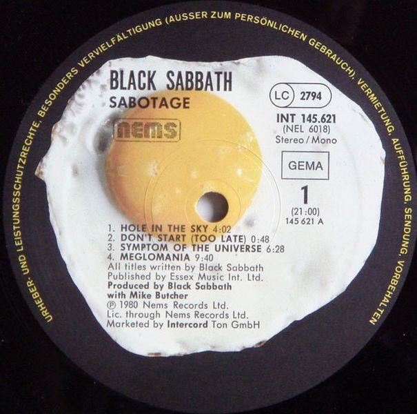 Black Sabbath, Sabotage,  