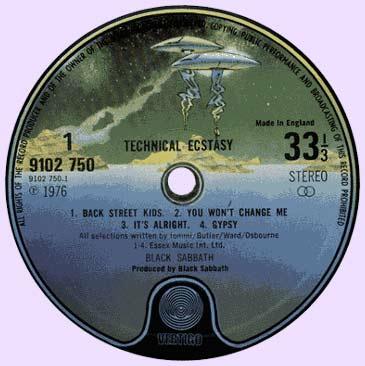 Black Sabbath, Technical Ecstasy, Great Bditain