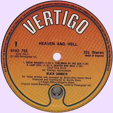 Black Sabbath, Heaven and Hell, Great Bditain