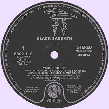 Black Sabbath, Mob Rules, 1981, 