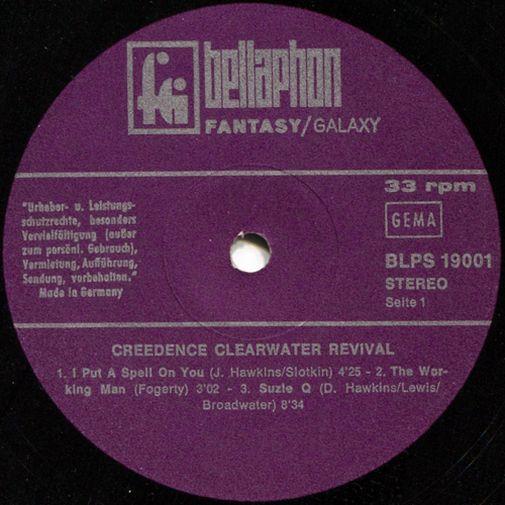 Creedence Clearwater Revival, 1968,    Bellaphon Records