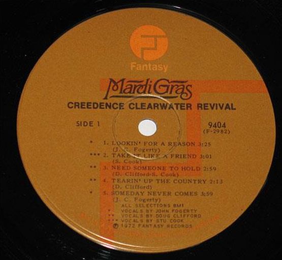 Creedence Clearwater Revival, 1972,    Fantasy Records