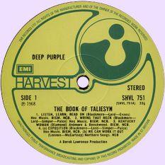 The Book Of Taliesyn, UK, Harvest