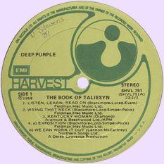 The Book Of Taliesyn, USA, Harvest