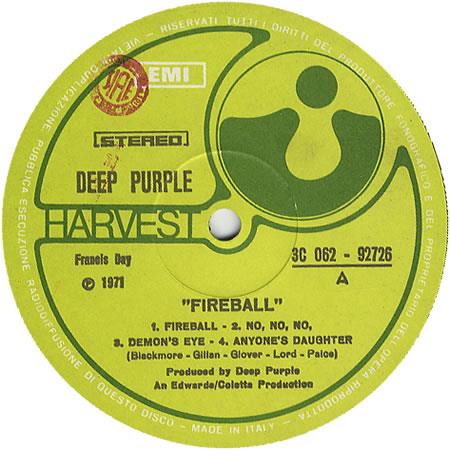 Deep Purple, Fireball, Italy