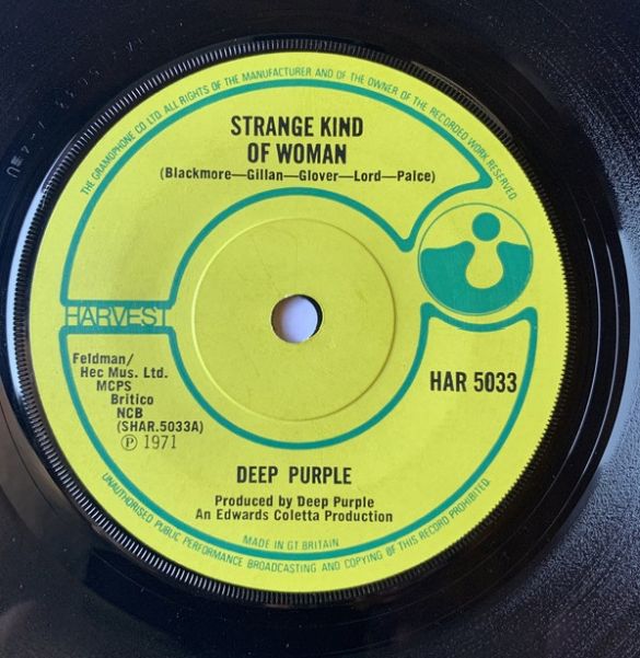 Deep Purple, Single, Strange Kind of Woman, 1971, UK