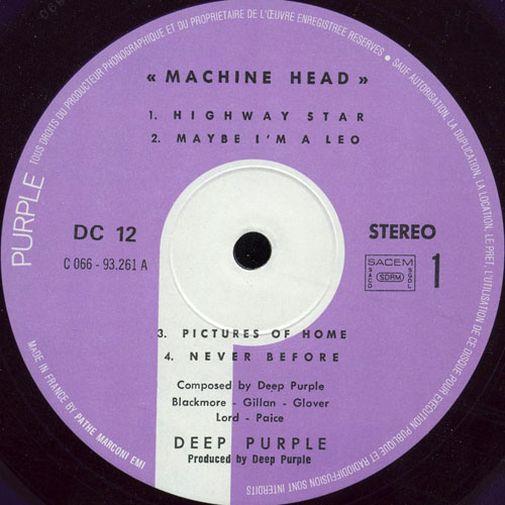 Deep Purple 1972 Machine Head, 