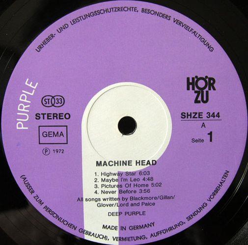 Deep Purple 1972 Machine Head, Germany