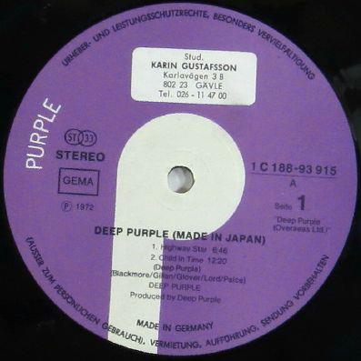 Deep Purple, Made in Japan, 