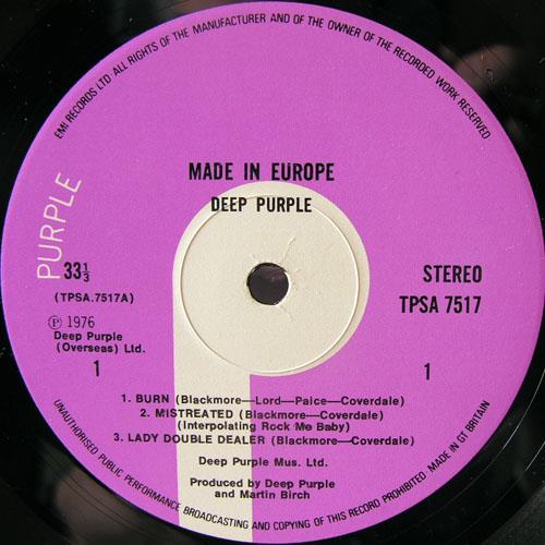 Deep Purple, Made in Europe, 1976, UK