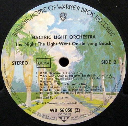 ELO, 1974, The Night the Light Went On in Long Beach, 