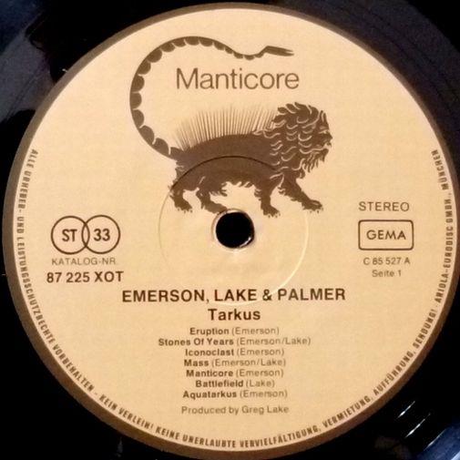 Emerson, Lake & Palmer 1971, Tarkus, Manticore