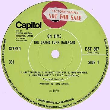 Grand Funk Railroad "On Time", side one