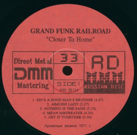 Grand Funk Railroad, Closer To Home, Russian Disc