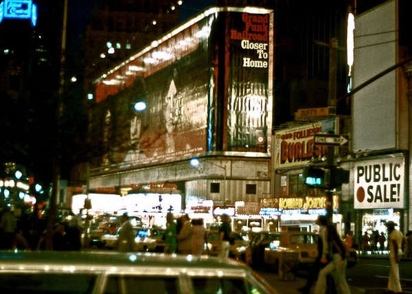 Grand Funk Railroad spends $100,000 for a block long billboard in New York