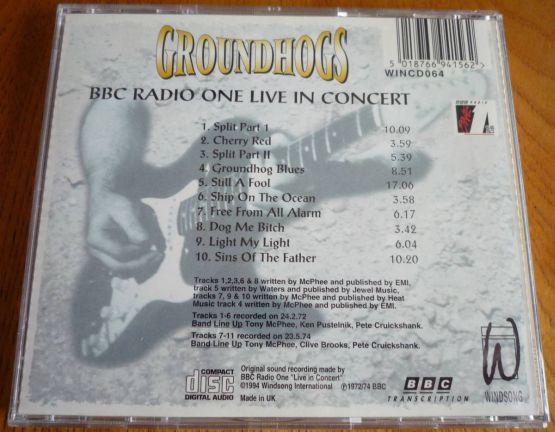 Groundhogs, BBC Radio One Live In Concert, Windsong International, Great Britain, 1994 .