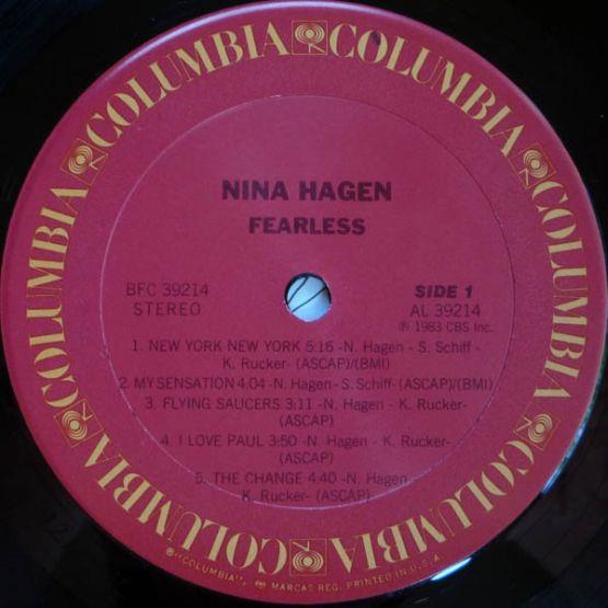 Nina Hagen. Fearless. 1983 .  , Columbia Records