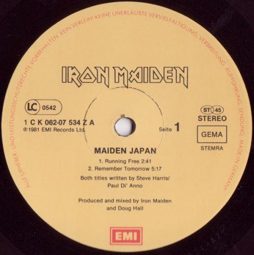 Iron Maiden, Maiden Japan, 1981, Europe