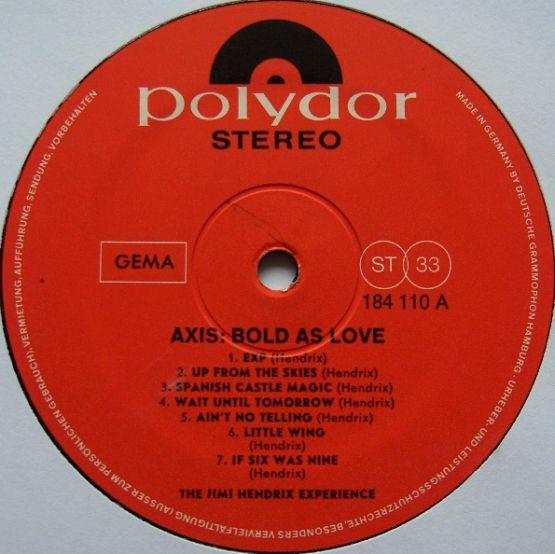 Jimi Hendrix, "Axis: Bold as Love", 1967 .  