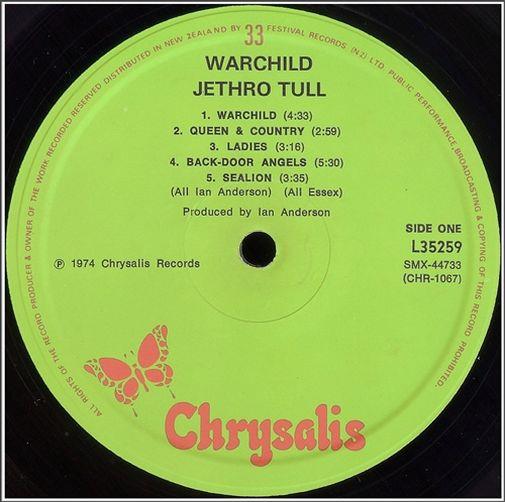 Side one, Jethro Tull, War Child 1974,  