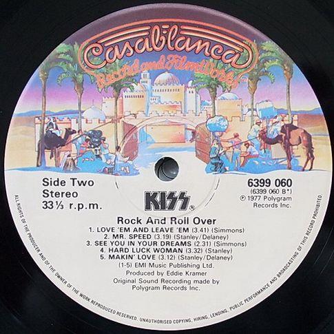 Kiss 1976 Rock And Roll Over,  