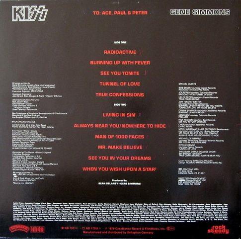 Kiss, 1978 Gene Simmons, Germany