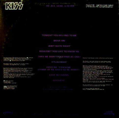 Kiss 1978 Paul Stanley, 
