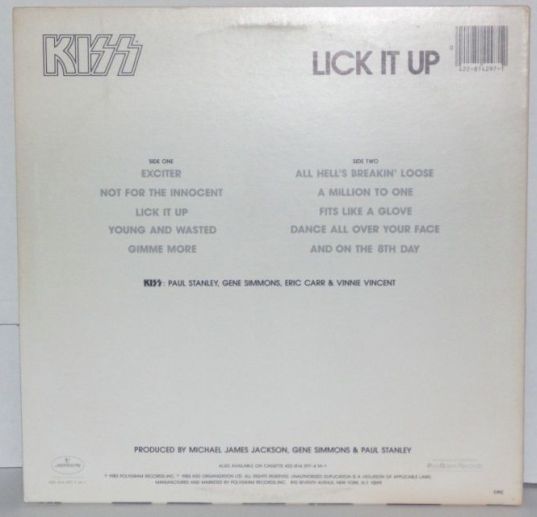 Kiss 1983 Lick It Up, 