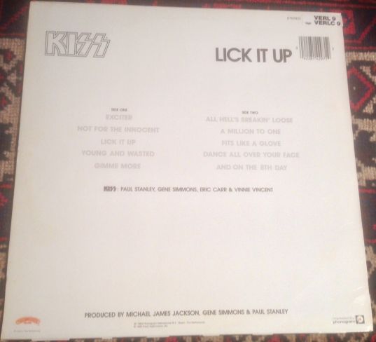 Kiss 1983 Lick It Up, 