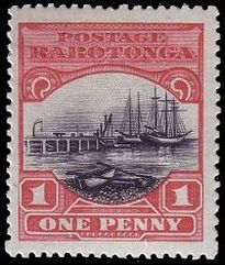 Rarotonga, 1919, one penny