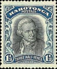 Rarotonga, 1919, three half pence