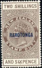 Rarotonga, 1921, 2 shillings and 6 pence