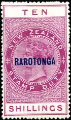 Rarotonga, 1921, 10 shillings