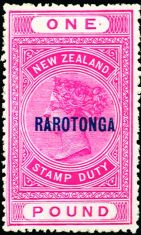 Rarotonga, 1921, one pound