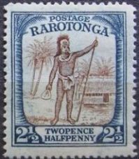 Rarotonga, 1925-27, two pence half penny