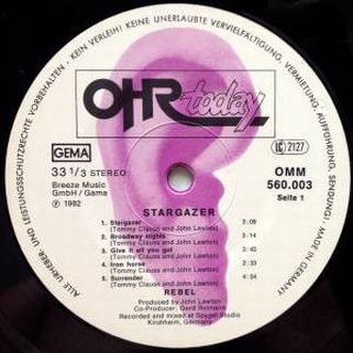 Rebel, Stargazer, 1982, Germany, Ohr Today